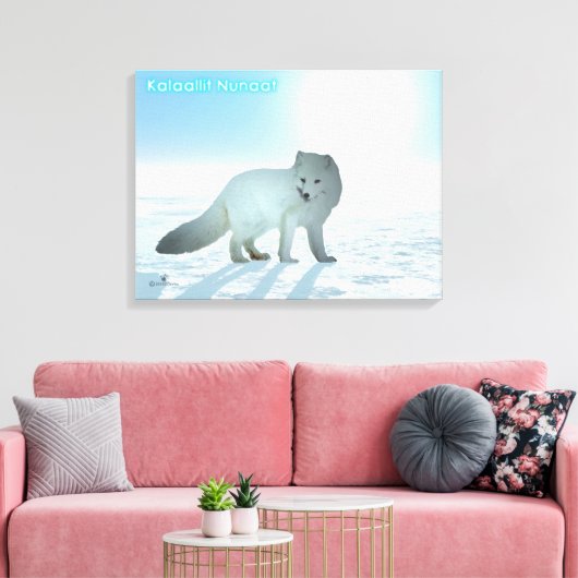Arctische vos - Groenland Canvas Afdruk (Insitu (Woonkamer))