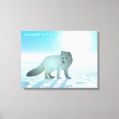 Arctische vos - Groenland Canvas Afdruk (Voorkant)