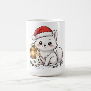 Arctische Vos Kerstlantaarn Koffiemok
