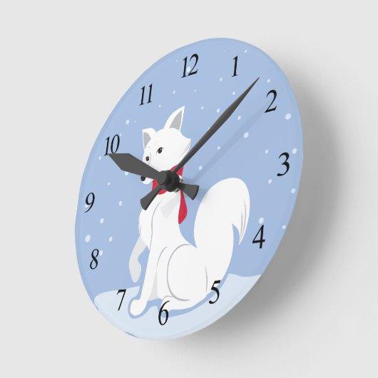 Arctische vos (met cijfers) ronde klok (Hoek)