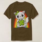 Arctische vos met shamrock voor Irish St Patricks  T-shirt (Design voorkant)