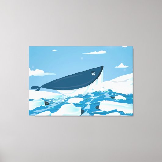 Arctische Walvis Canvas Afdruk (Voorkant)