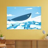 Arctische Walvis Canvas Afdruk (Insitu (Woonkamer))