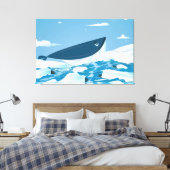 Arctische Walvis Canvas Afdruk (Insitu (Slaapkamer))
