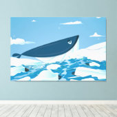 Arctische Walvis Canvas Afdruk (Insitu (Houten vloer))