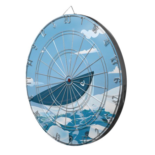 Arctische walvis dartbord (Voorkant Rechts)