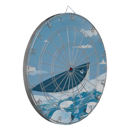 Arctische walvis dartbord (Voorkant Links)