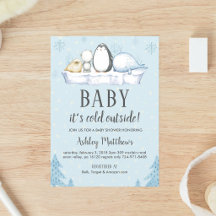 Arctische Winter Baby Shower met Bosdieren