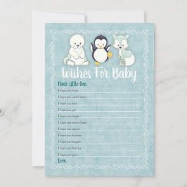 Arctische winterdieren willen graag Baby shower ga Kaart
