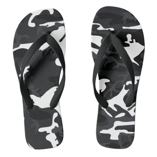 Arctische witte highlights camouflage teenslippers (Voetbed)