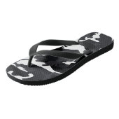 Arctische witte highlights camouflage teenslippers (Schuin)