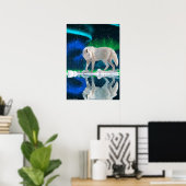 Arctische Wolf, Aurora Wildlife Art Poster (Thuiskantoor)