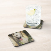 Arctische wolf in bos drankjes onderzetter (Rechterzijde)