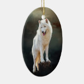 Arctische wolf keramisch ornament (Rechts)