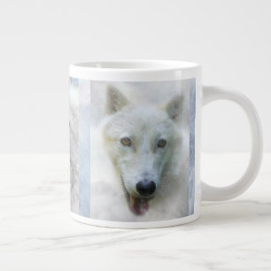 ARCTISCHE WOLF SNEEUW TRINITY REUZE KOFFIEBOKAL GROTE KOFFIEKOP