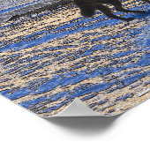 Arctische Wolf, Snow & Lake Wildlife Art Poster (Hoek)