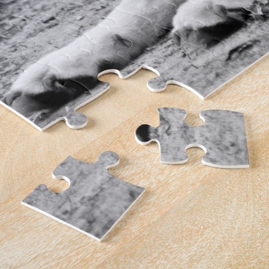 Arctische wolf - witte wolf legpuzzel (Zijkant)