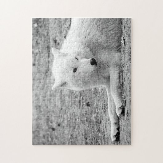 Arctische wolf - witte wolf legpuzzel (Verticaal)