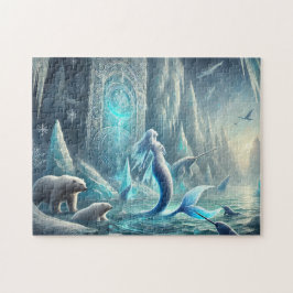 Arctische Zeemeermin Fantasie Pool Scene Legpuzzel