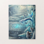 Arctische Zeemeermin Fantasie Pool Scene Legpuzzel (Verticaal)