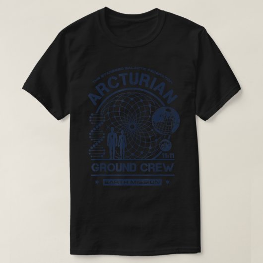 Arcturian Starseed Earth Mission Ground Crew T-Shi T-shirt (Design voorkant)
