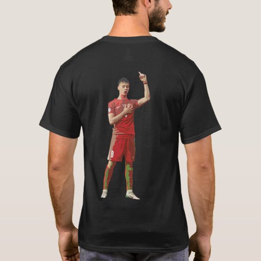 Arda Güler Artistiek Portret T-shirt (Achterkant)