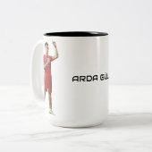 Arda Güler Artistiek Portret Tweekleurige Koffiemok (Voorkant links)
