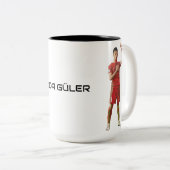 Arda Güler Artistiek Portret Tweekleurige Koffiemok (Voorkant rechts)