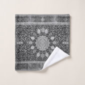 Ardabil zwart-wit bad handdoek (Wasdoekje)