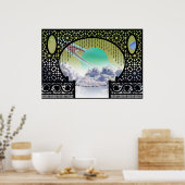 Ardana Cloud City Bungalow ~ Interplanetair reizen Poster (Keuken)