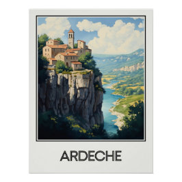 Ardèche, gebergte perfect poster
