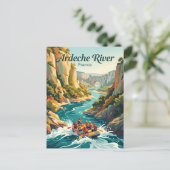Ardeche Rivier Frankrijk Briefkaart (Staand voorkant)