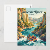 Ardeche Rivier Frankrijk Briefkaart (Voorkant / Achterkant)