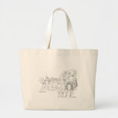 Ardencaple Castle Highlands Cairn Terrier Canvas t Grote Tote Bag (Voorkant)