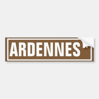 Ardennes Street-teken Bumpersticker