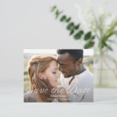Ardent Romance Foto Bruiloft Save the Date Briefkaart (Staand voorkant)