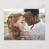 Ardent Romance Foto Bruiloft Save the Date Briefkaart (Voorkant)