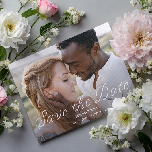 Ardent Romance Foto Bruiloft Save the Date Briefkaart