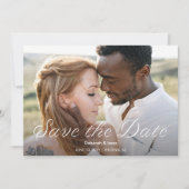 Ardent Romance Foto Bruiloft Save the Date Kaart (Voorkant)
