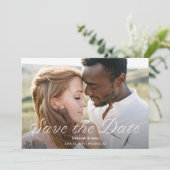 Ardent Romance Foto Bruiloft Save the Date Kaart (Staand voorkant)
