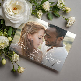 Ardent Romance Foto Bruiloft Save the Date Magnetische Uitnodiging