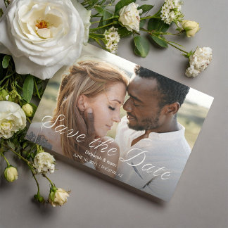 Ardent Romance Foto Bruiloft Save the Date Magnetische Uitnodiging