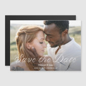 Ardent Romance Foto Bruiloft Save the Date Magnetische Uitnodiging (Voorkant / Achterkant)