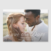 Ardent Romance Foto Bruiloft Save the Date Magnetische Uitnodiging (Voorkant)