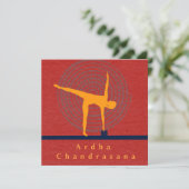 Ardha Chandrasana Art Card Feestdagenkaart (Staand voorkant)