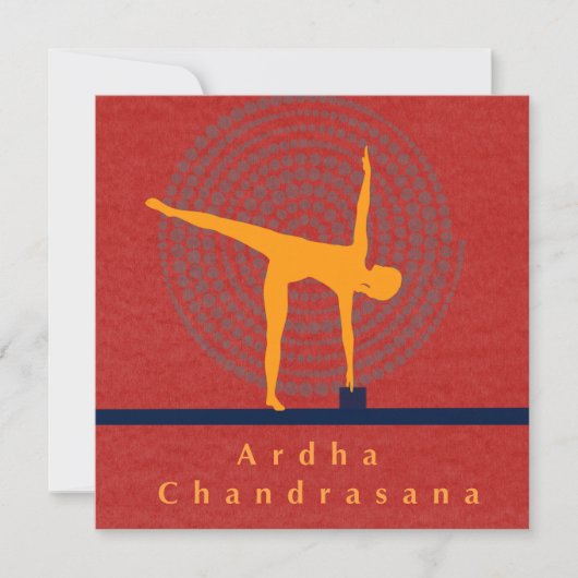 Ardha Chandrasana Art Card Feestdagenkaart (Voorkant)
