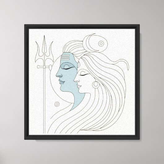 Ardhanarishvara Canvas Afdruk (Voorkant)