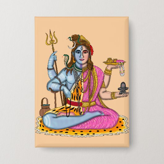 Ardhanarishvara-knop Button (Voorkant)