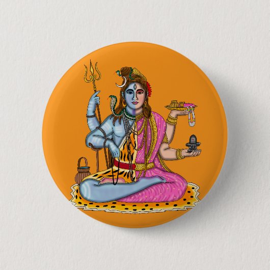 Ardhanarishvara-knop Ronde Button 5,7 Cm (Voorkant)