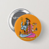 Ardhanarishvara-knop Ronde Button 5,7 Cm (Voorkant /achterkant)